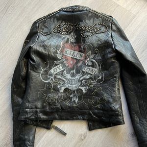 Ed Hardy leather jacket